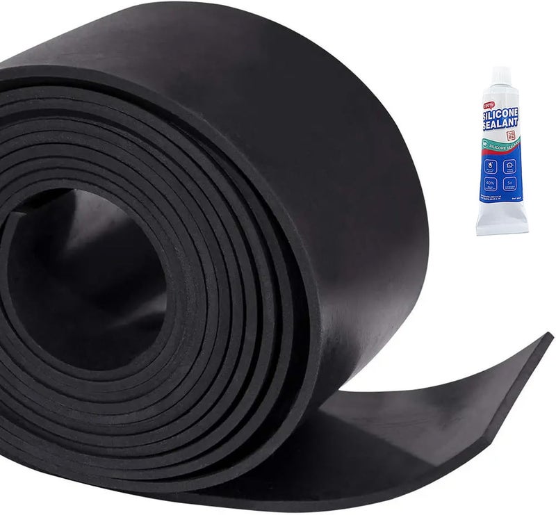 ZERITO Neoprene Rubber Strips Roll,3" Wide × 10' Long by 1/8"(.125)" Thick, Easy Cut Solid Neoprene Rubber Sheet for DIY Gaskets, Pads, Seals, Crafts, Flooring,Weather Stripping, Anti-Slip,Leveling - Image 1